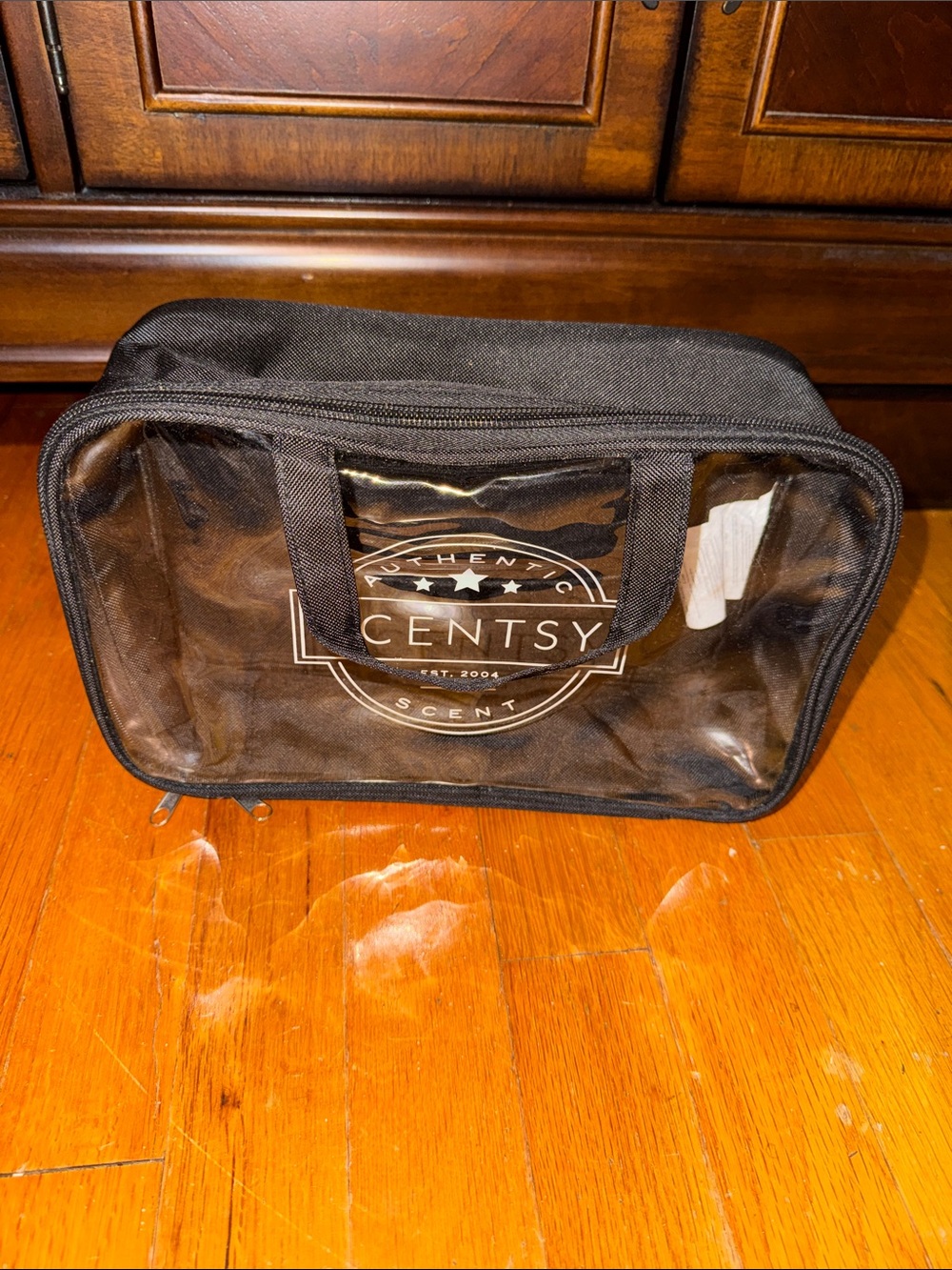 Scentsy black zipper clear bag